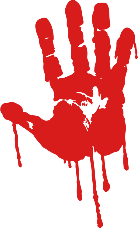 Hand blood illustration